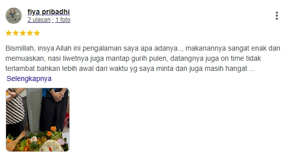 Testimoni Tumpeng 1